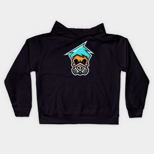 Skull with elastomeric respirator Kids Hoodie